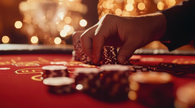 Live dealer at hoki69 slot Lightning Baccarat table with card shoe and multiplier display